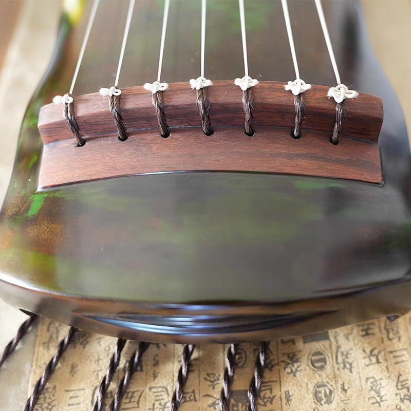 Yanguyin Gugin/zither with green pine ceramic paint