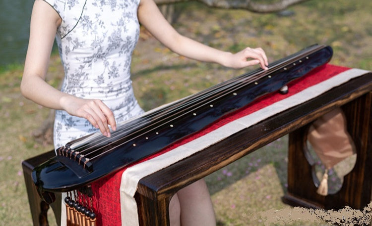 Pengfei Premiun Grade Old Firwood hand-made 7 strings Guqin for beginners & performers 鵬飛優質老杉木手制生漆古琴